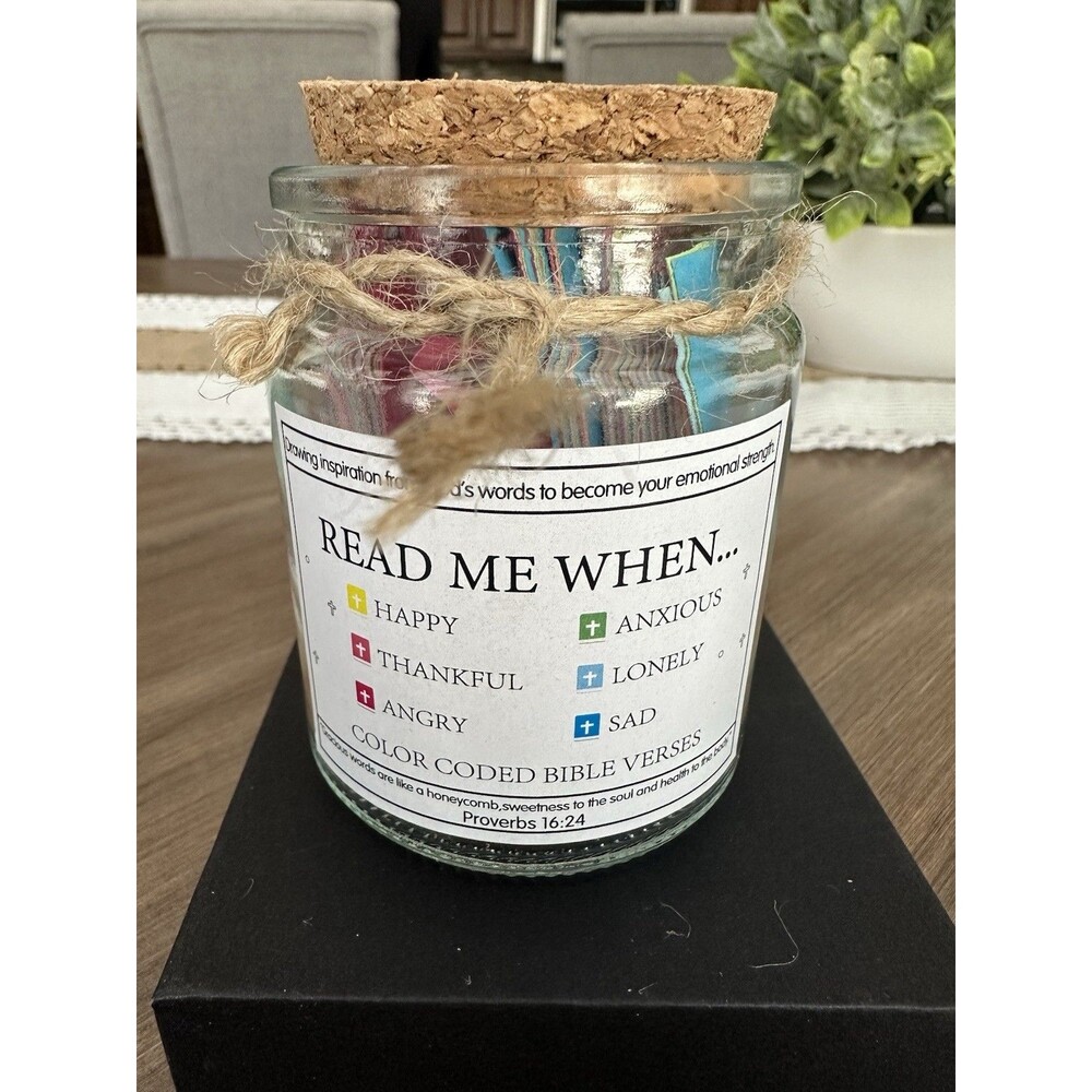 Bible Verse Jar, Color Coded Bible Verses in a Jar, Christian Gifts for Women...